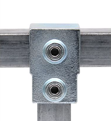 Raccord en T court 40 mm – Série 101F, tube galvanisé