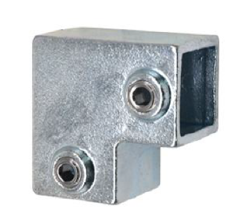 Raccord d'angle 90° pour tube carré galvanisé – Série 125F