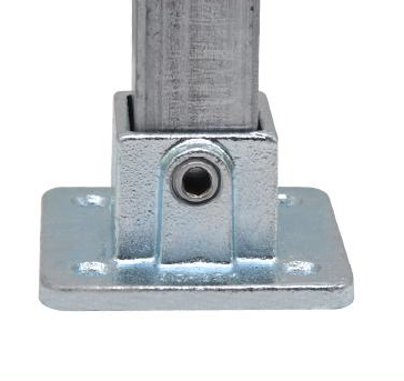 Panneau de pied angulaire pour tube carré – Série 131F, galvanisé