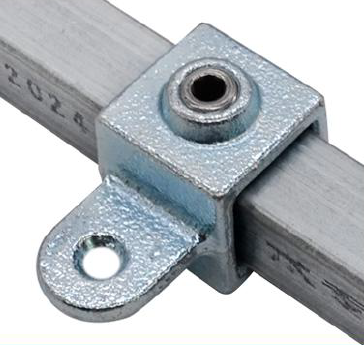 Raccord T court orientable mâle – Série 173MF, tube carré galvanisé