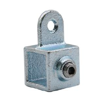 Raccord T court orientable mâle – Série 173MF, tube carré galvanisé