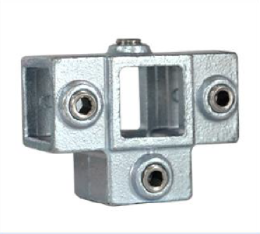 Raccord 3 directions pour tube support – Série 176F, galvanisé