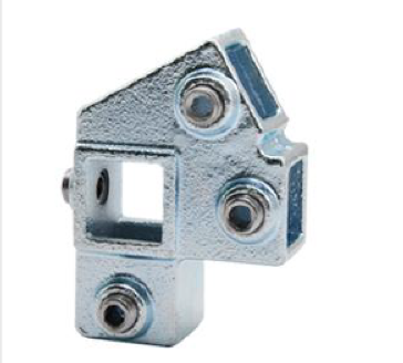 Raccord de charpente partie basse – Série 185F, tube carré galvanisé